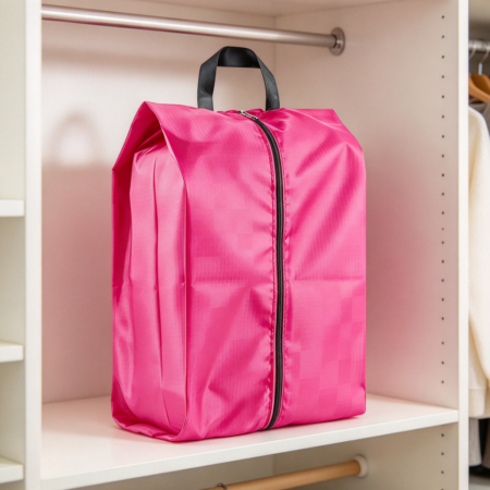 Pink Reusable Waterproof Travel Shoe Bag