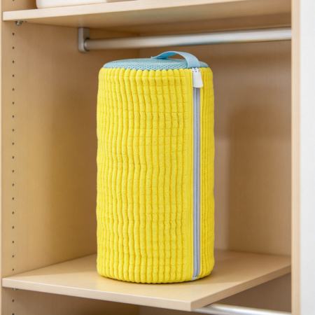 Yellow Reusable Shoe Washing Machine Bag with Zipper