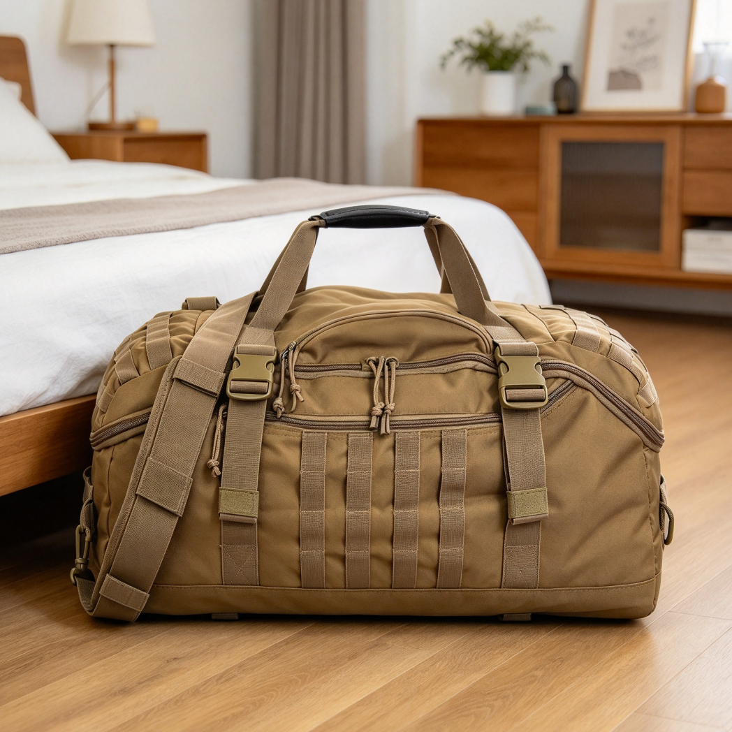Coyote Large Tactical Travel Duffle Bag Backpack for Men