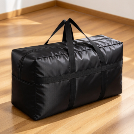 Black Extra Large Storage Duffle Bag for Travel