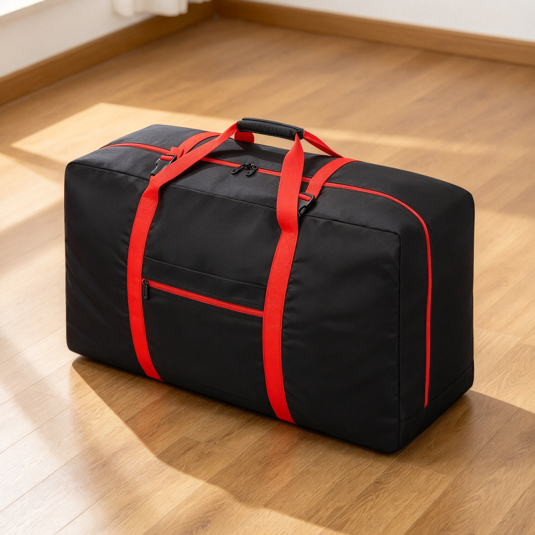 Black Oversized Large Travel Duffel Bag