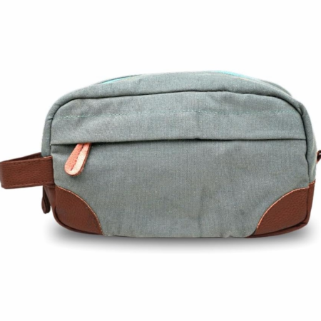 Light Grey Hanging Water-Resistant Toiletry Bag for Men
