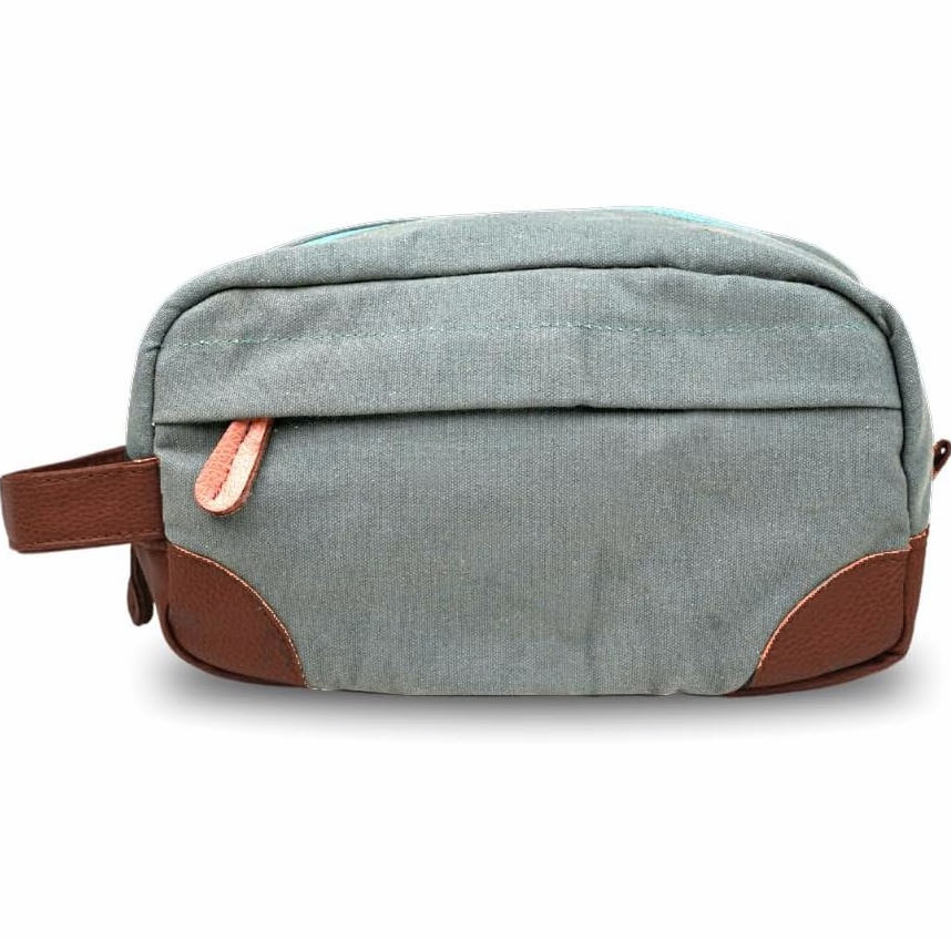 Light Grey Hanging Water-Resistant Toiletry Bag for Men